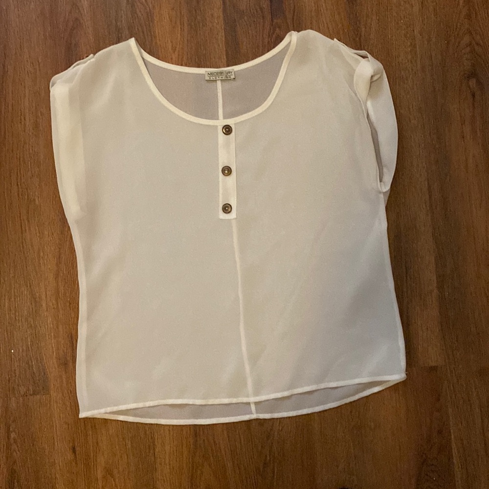 White top with buttons